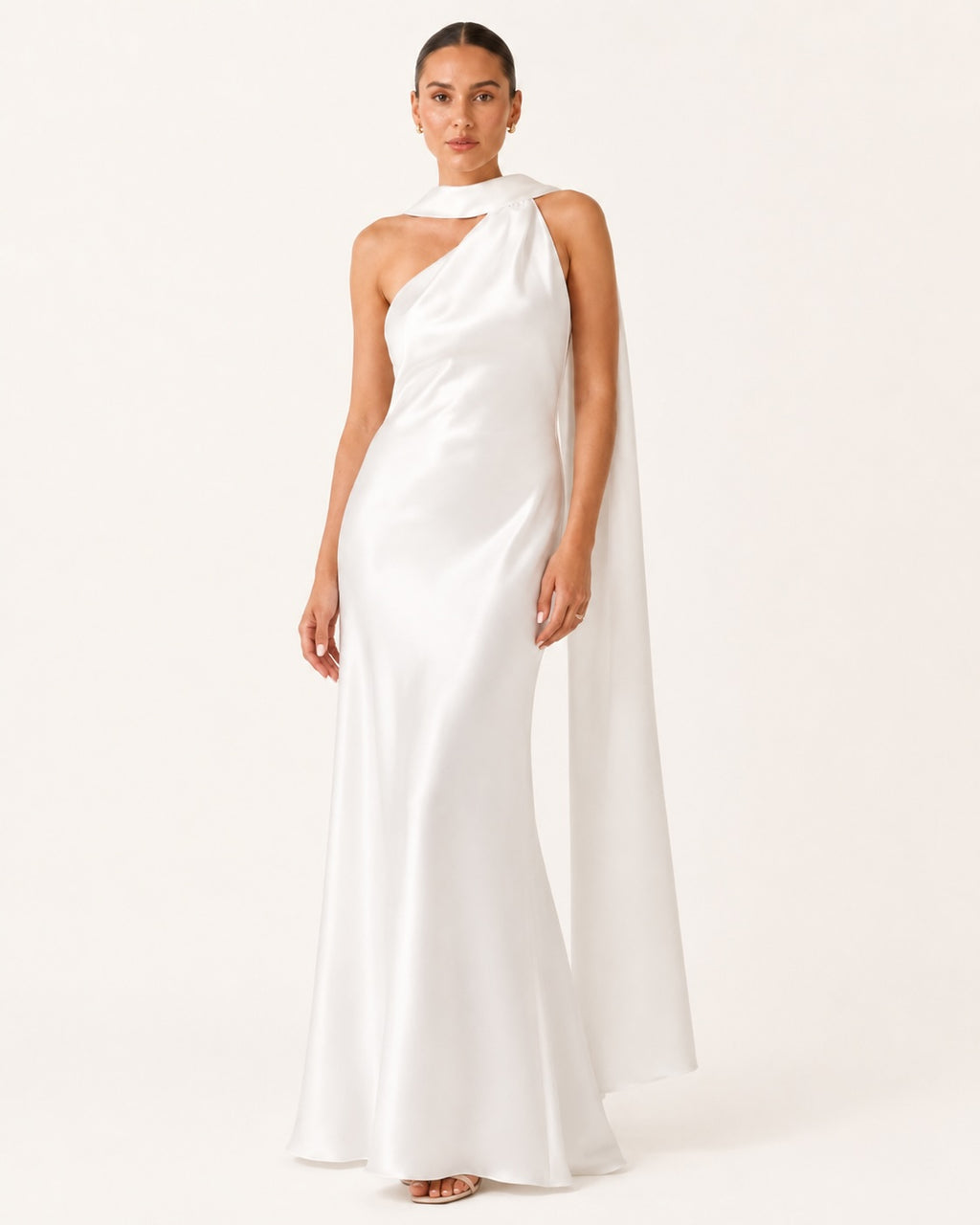 Robe Longue Satinée Elégante avec Traine "Eléa"
